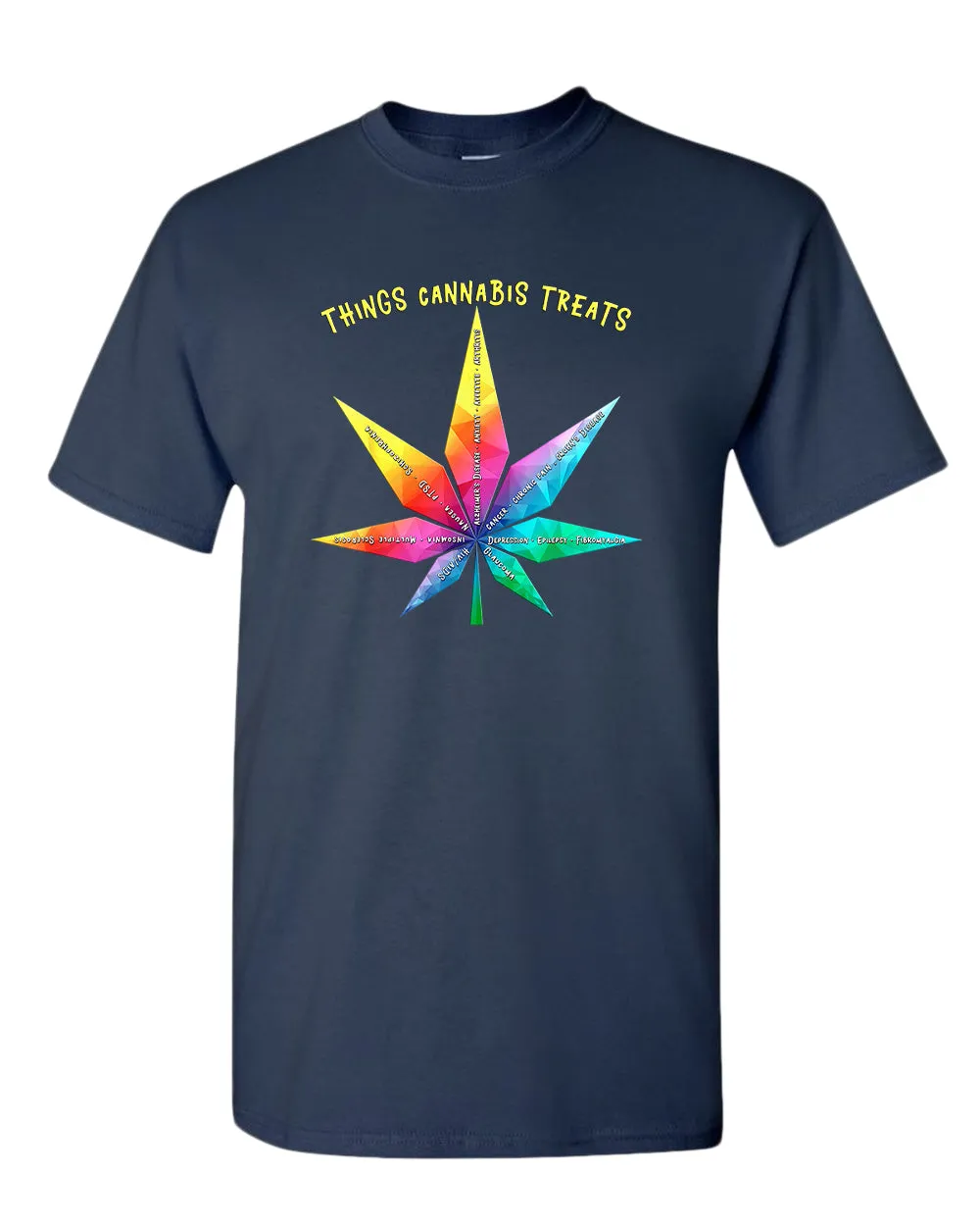 Things cannab*s treats t-shirt, colorful leaf t-shirt
