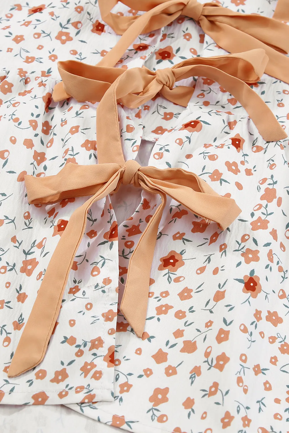 Tied Shoulder Floral Babydoll Tank
