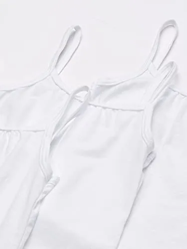 Toddler Cotton Cami Multipack for Girls (Hanes, 5-Pack Assorted, White, Size 4T/5T)