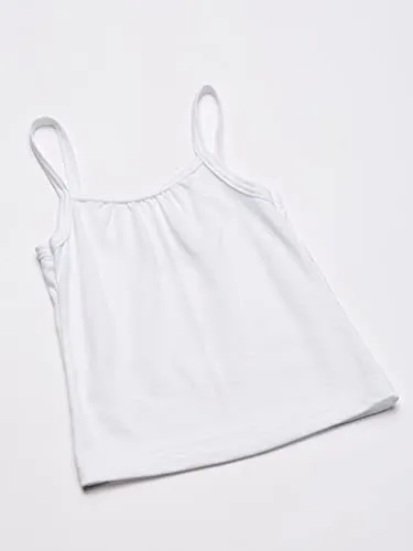 Toddler Cotton Cami Multipack for Girls (Hanes, 5-Pack Assorted, White, Size 4T/5T)