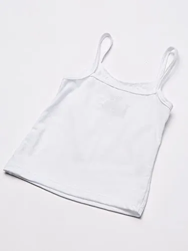 Toddler Cotton Cami Multipack for Girls (Hanes, 5-Pack Assorted, White, Size 4T/5T)
