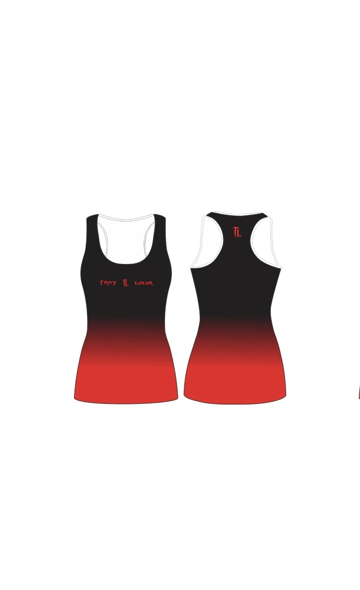 TROY LUXOR WOMEN'S SPORTS TANK TOP RED FIRE