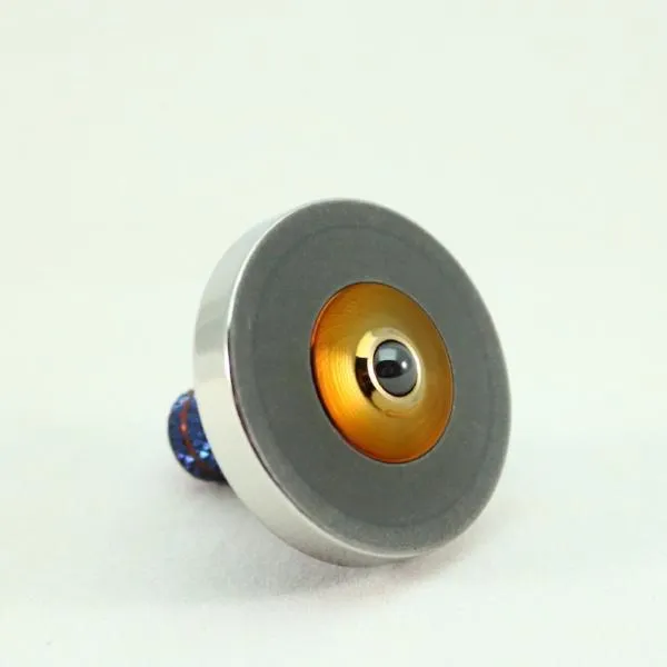 Two Step - Blacked out and polished stainless steel with a heat anodized titanium spindle #2