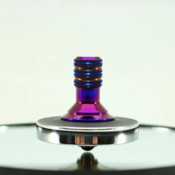 Two Step - Blacked out and polished stainless steel with a heat anodized titanium spindle #2