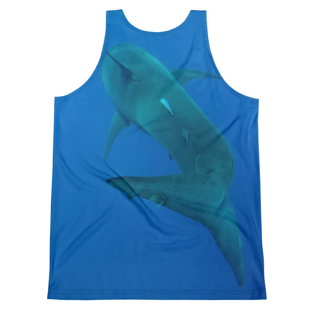 Unisex Tank Top (2-sided) - Surrounded by Sharks Shark Shirt Collection