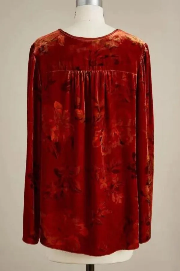 V Neck Ethnic Style Blouse