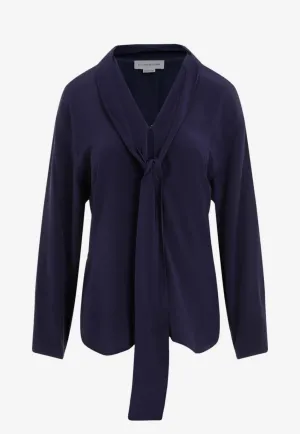 V-neck Scarf Blouse