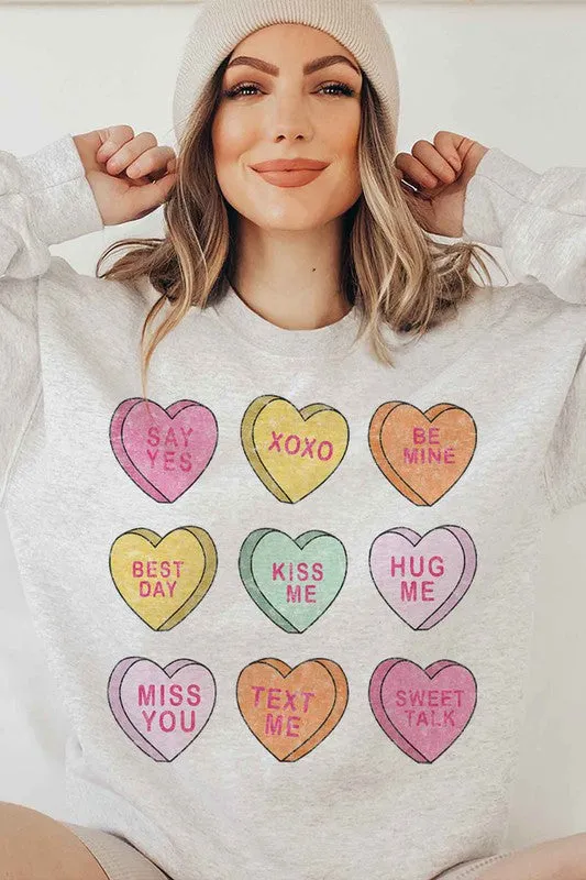 VALENTINE CANDY GRAPHIC SWEATSHIRT