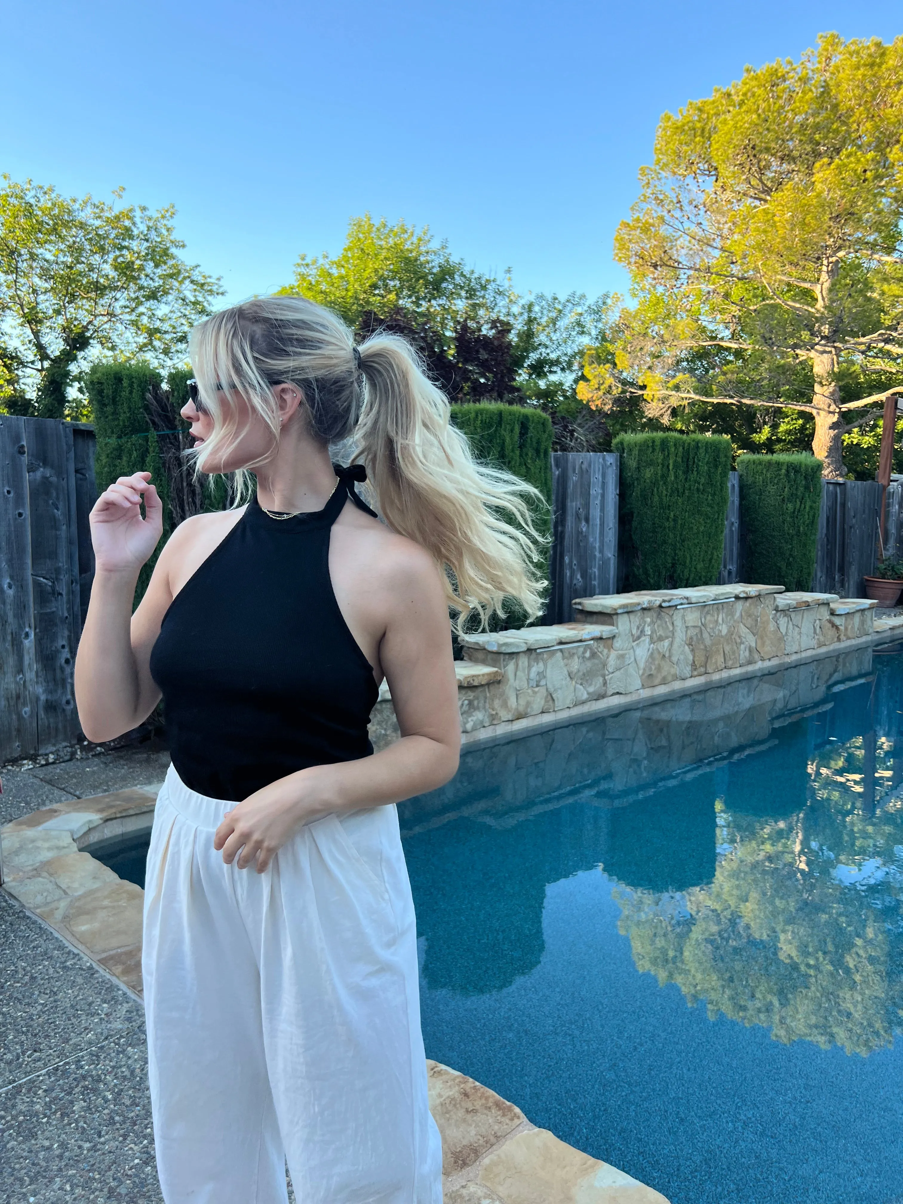 Vanessa Knit Halter (Black)