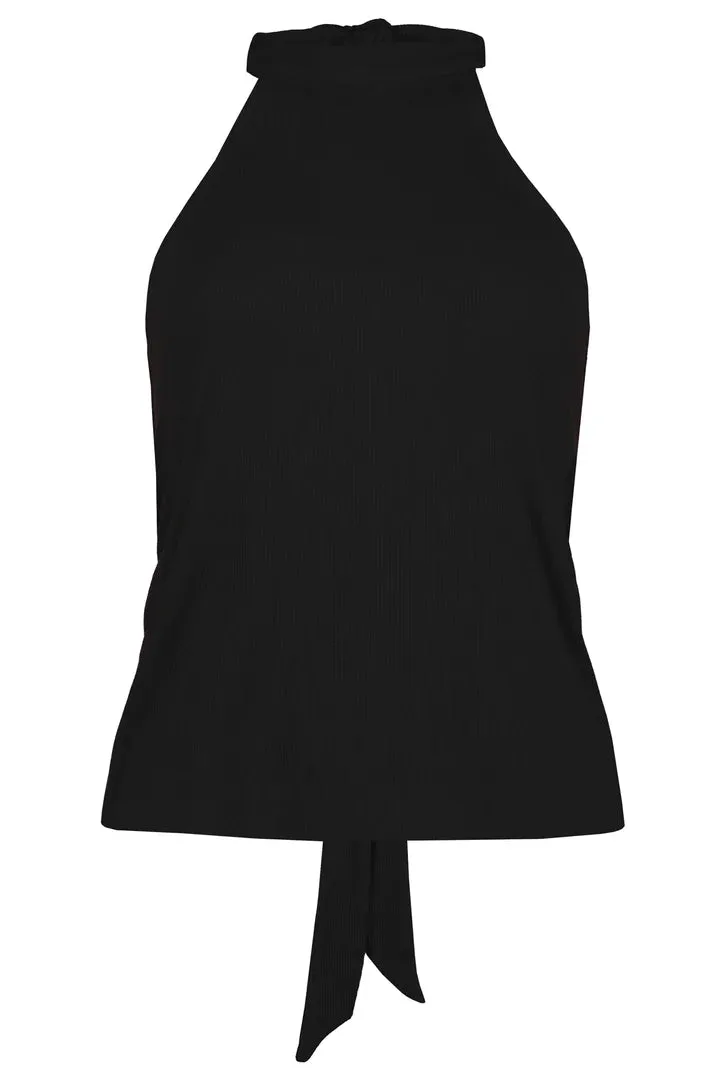 Vanessa Knit Halter (Black)
