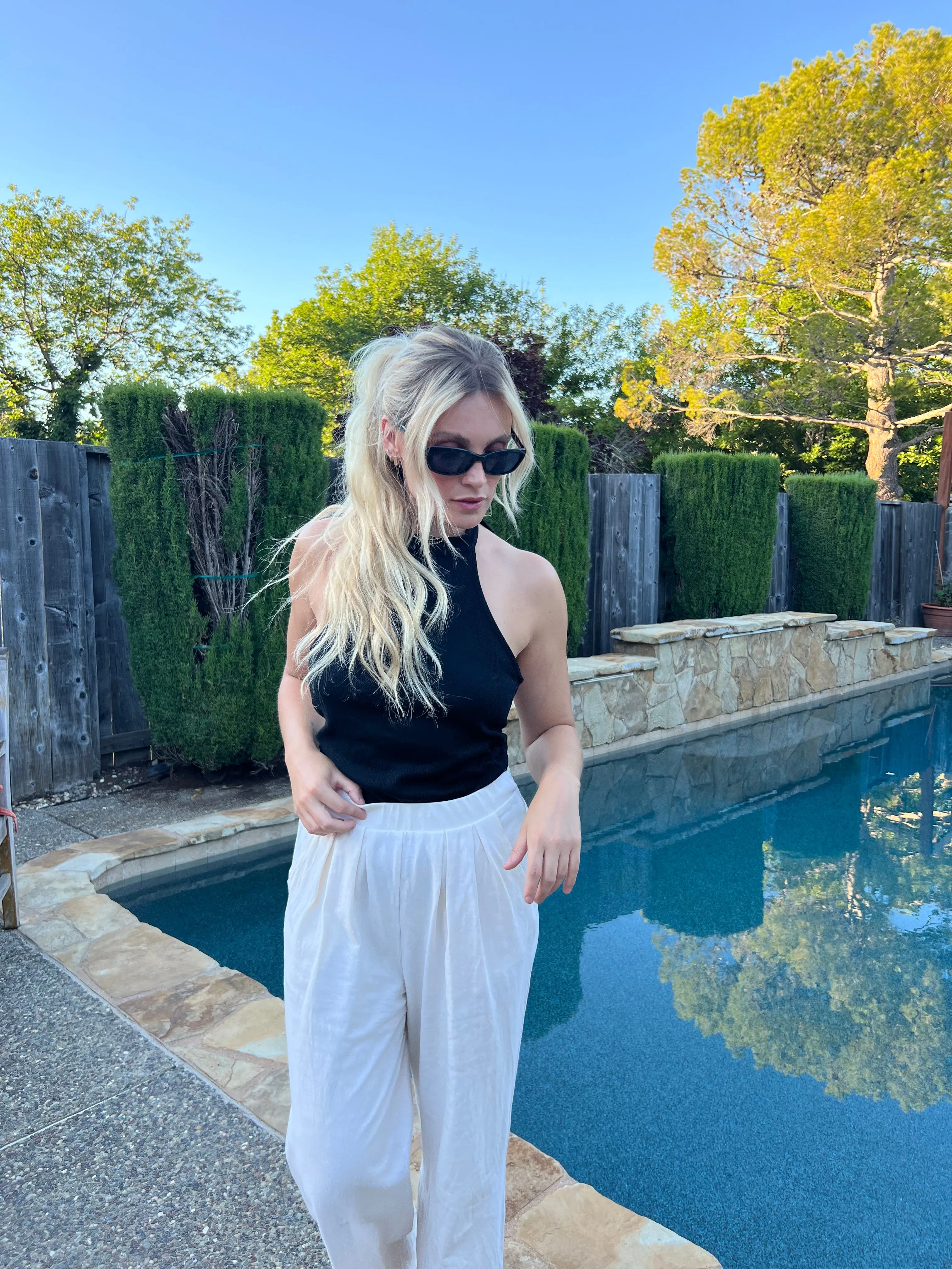 Vanessa Knit Halter (Black)