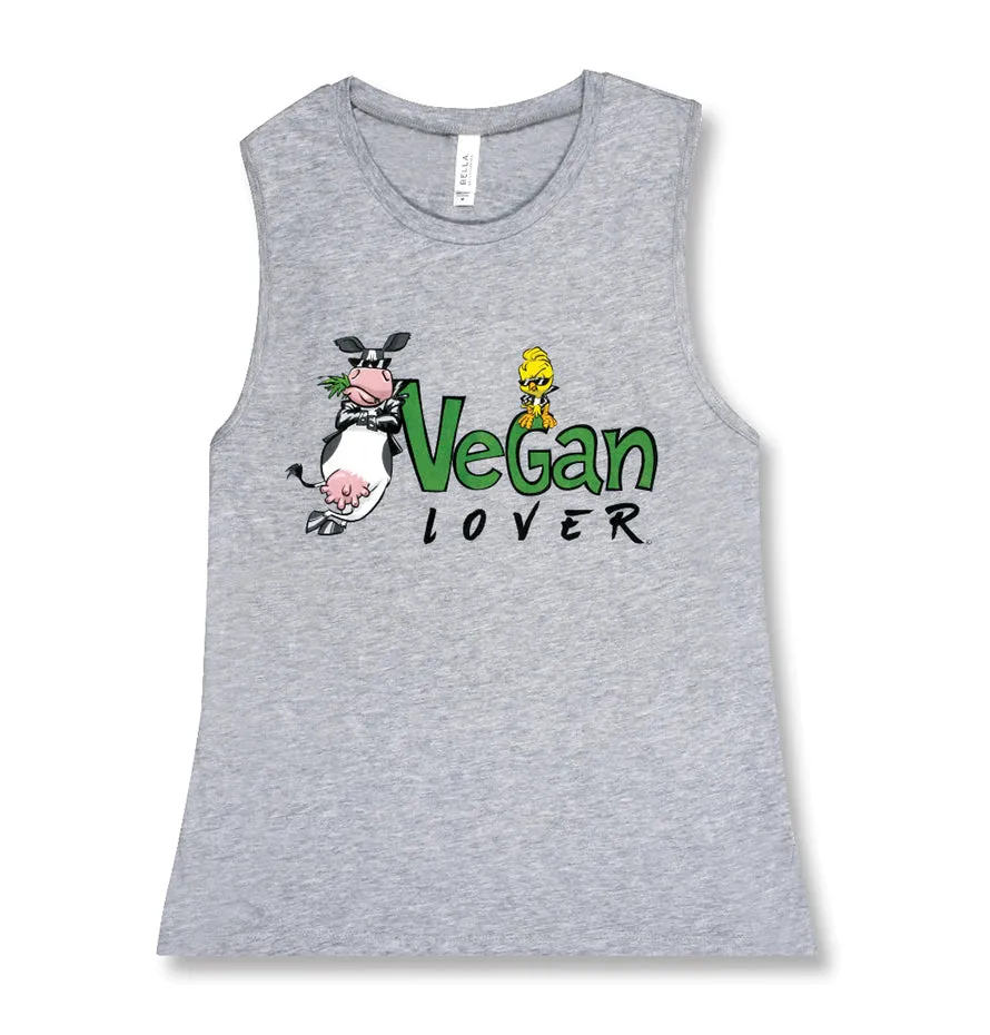 Vegan Muscle Tank Tops for Womens Workout | 100% Cotton | Vegan Lover