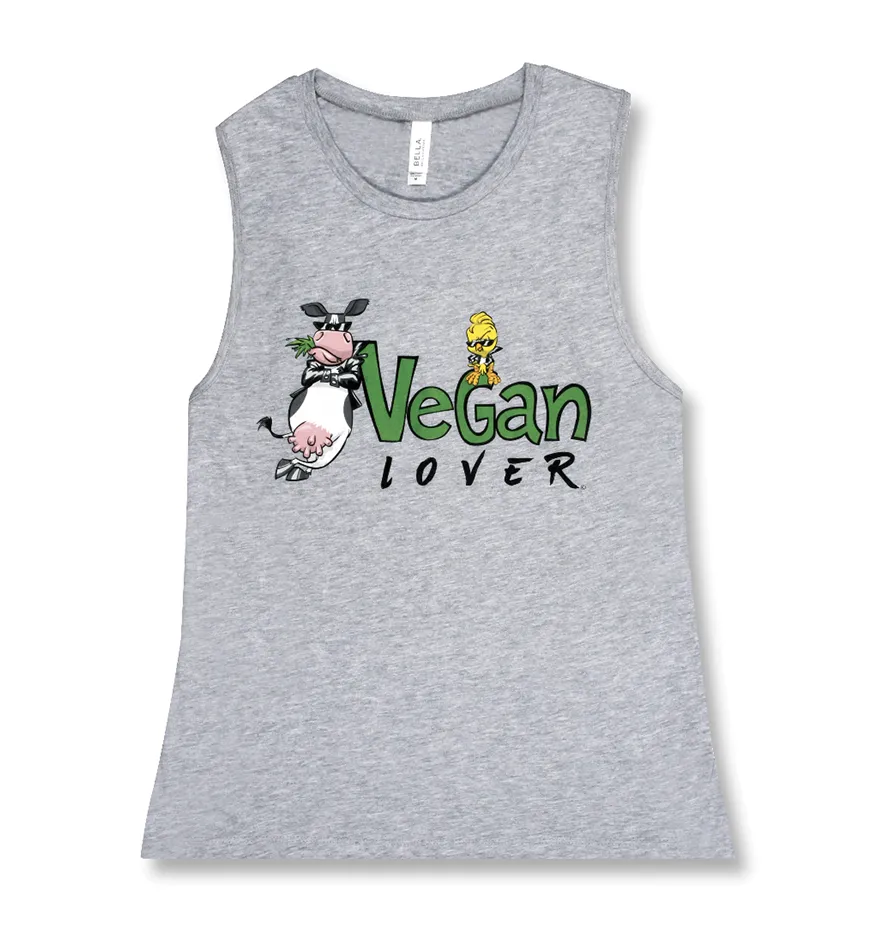 Vegan Muscle Tank Tops for Womens Workout | 100% Cotton | Vegan Lover