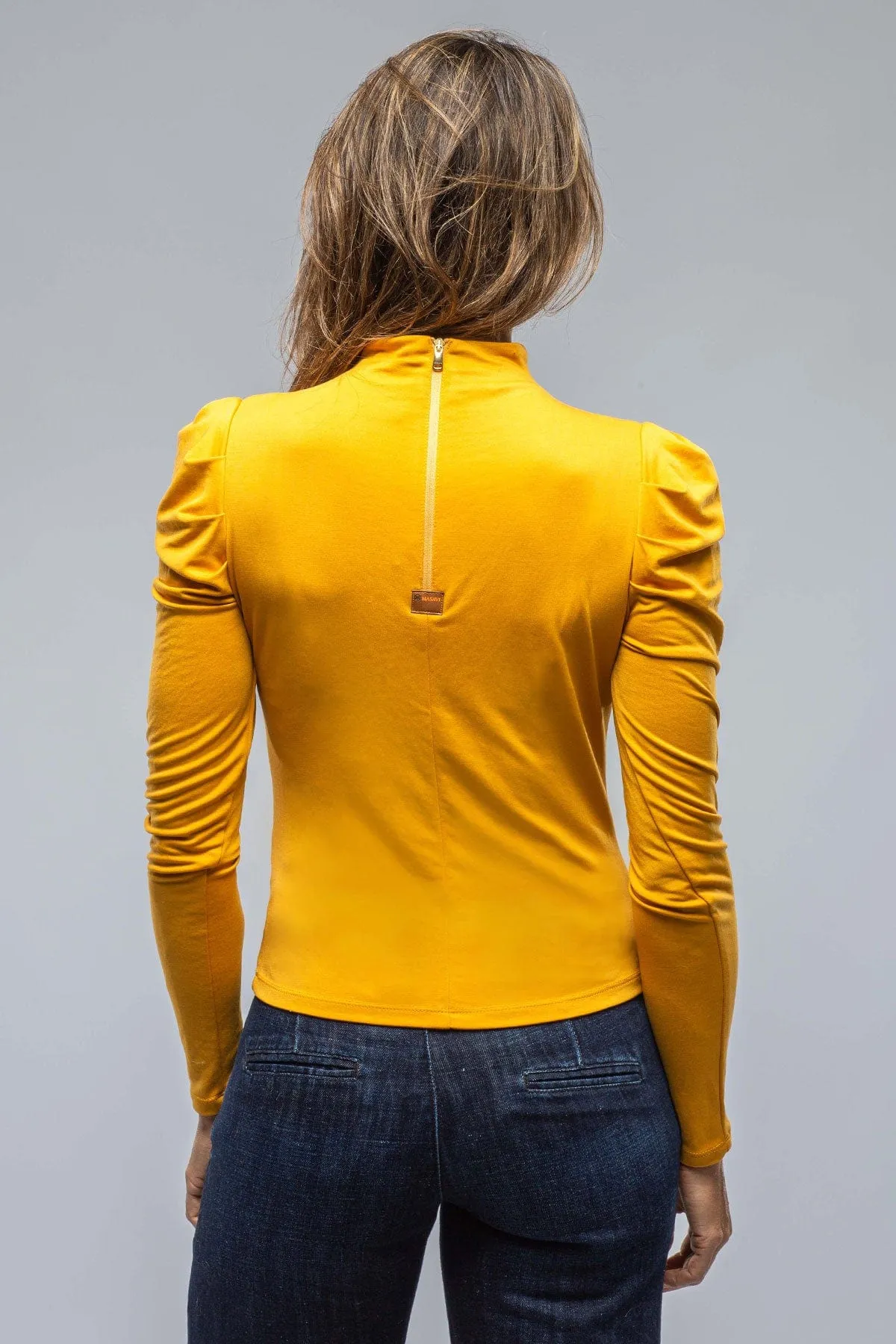Veronica Shirred Top In Yellow