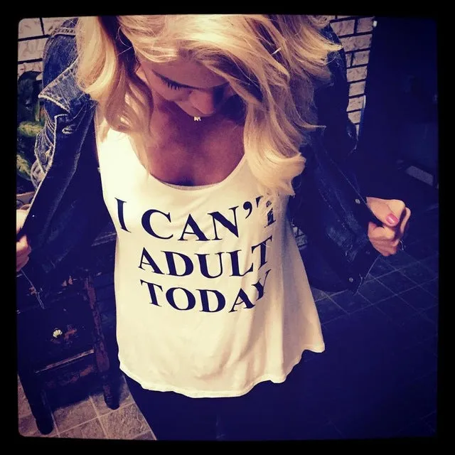 Vest Tops Letter Printed Tank Top
