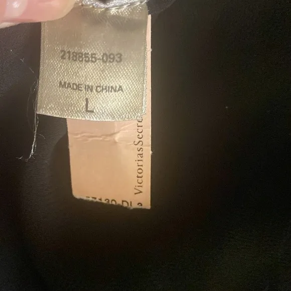 Victoria’s Secret Sexy Lingerie Siren Black See Through Women’s Babydoll top L
