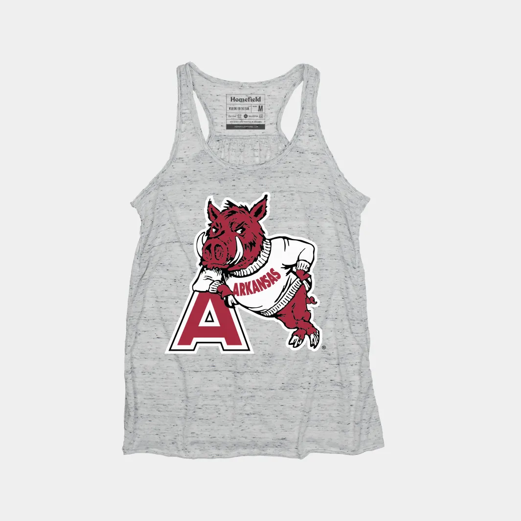 Vintage Arkansas Leaning Mascot Women's Tank