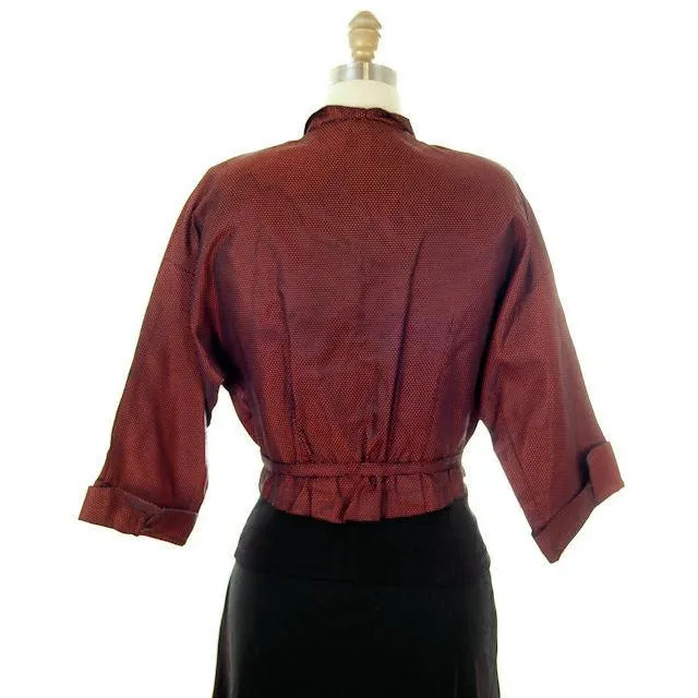Vintage Changeable Silk Blouse Amazing Buttons 1930s Provenance Med Sonja Loew