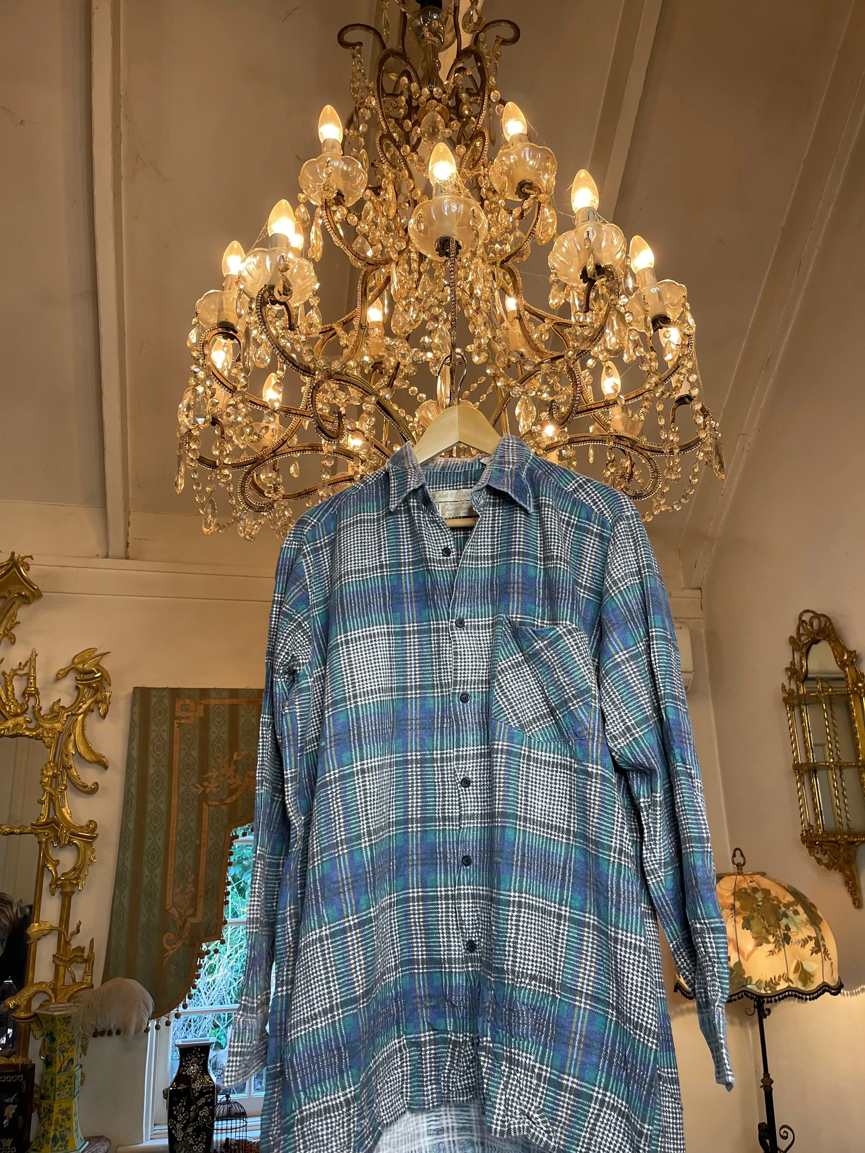 Vintage Flannel - Skull Print  - Number 37 - Size - Large