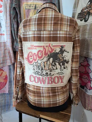 Vintage Patch Flannel - Coors Cowboy - WS