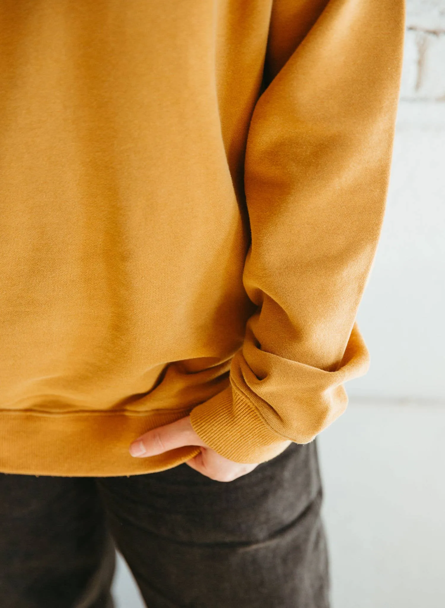 Washed Hemp Crewneck Sweatshirt Vintage Black