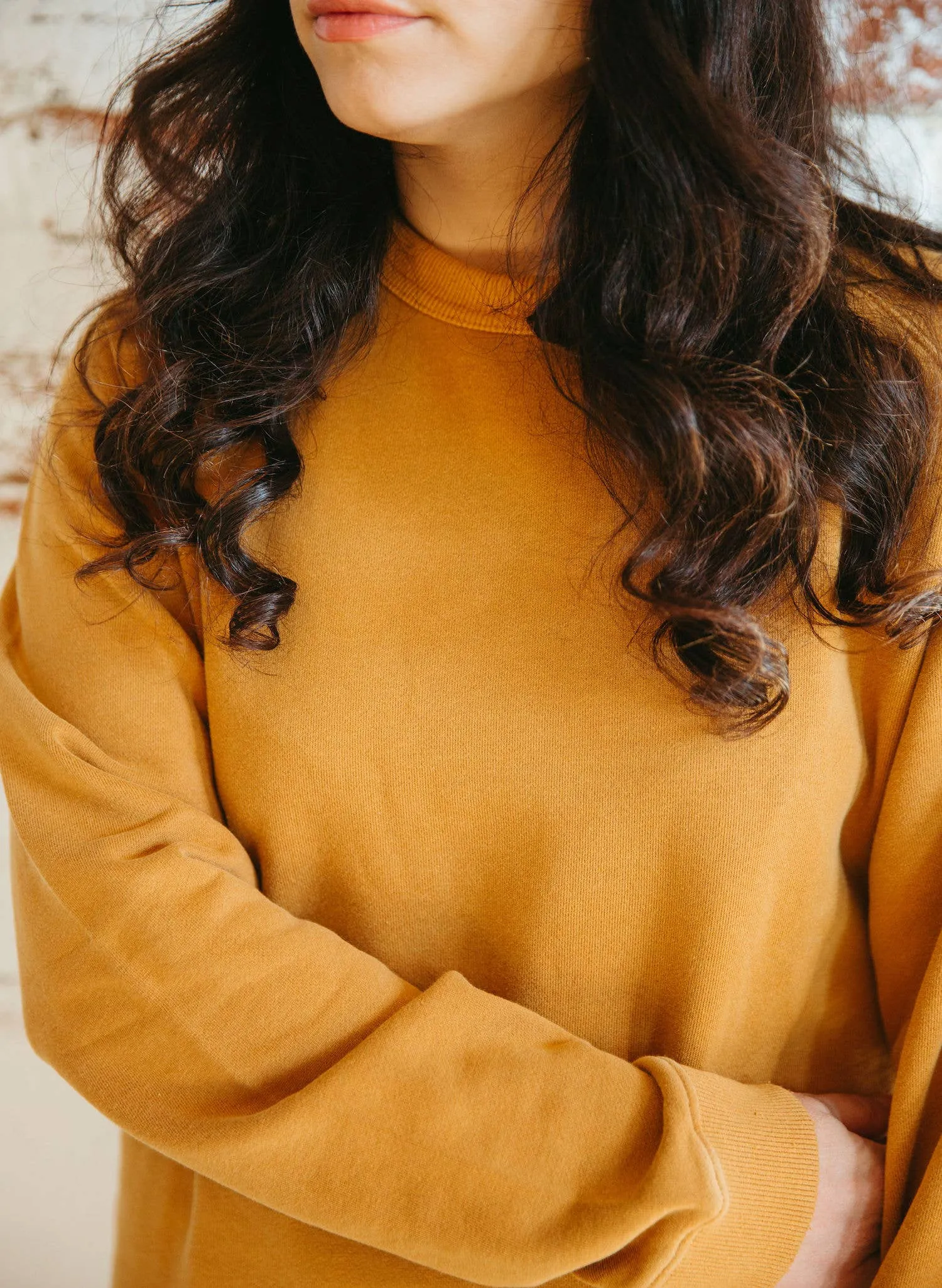Washed Hemp Crewneck Sweatshirt Vintage Black