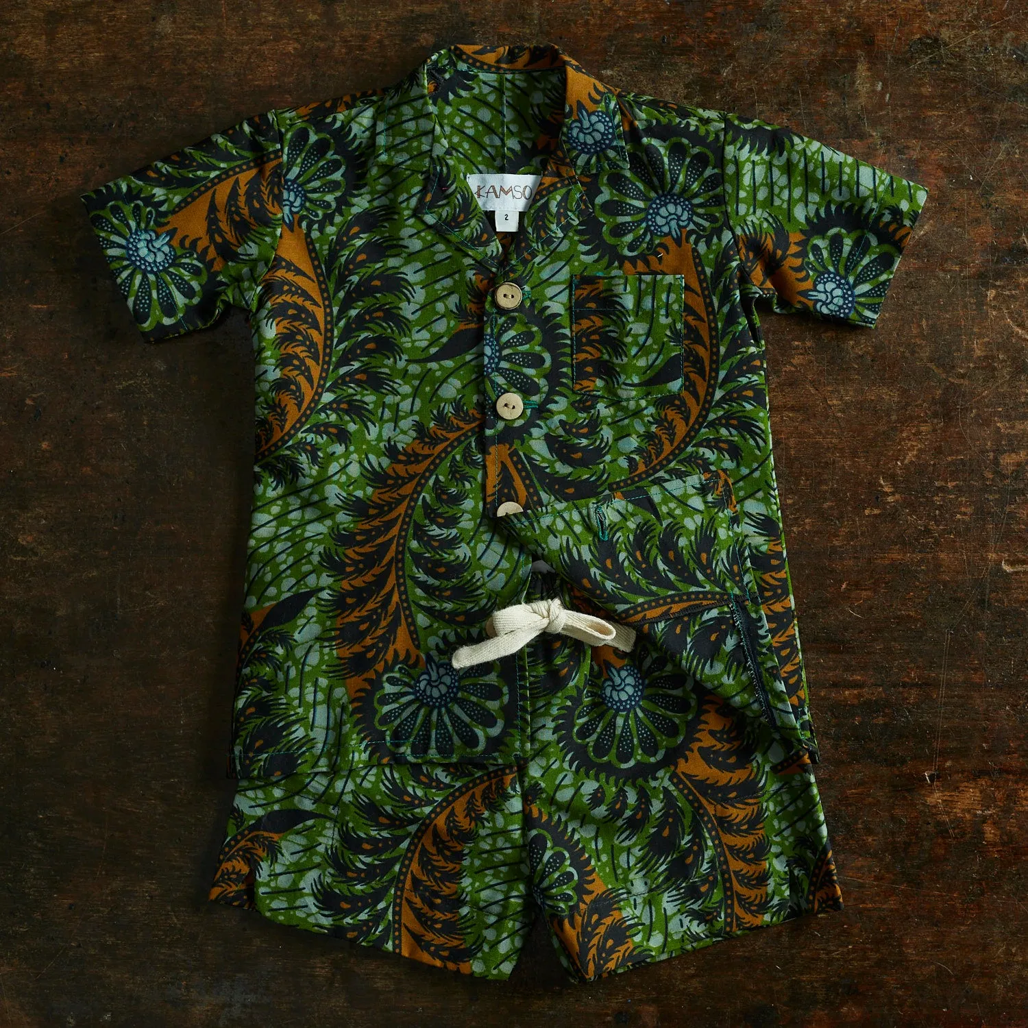 Wax Cotton Temi Shirt - Dark Fern