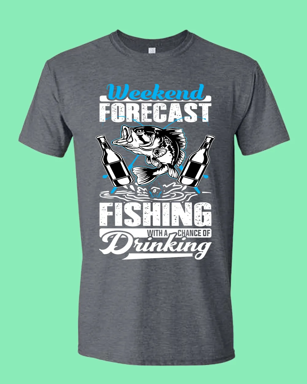 Weekend forecast fishing t-shirt