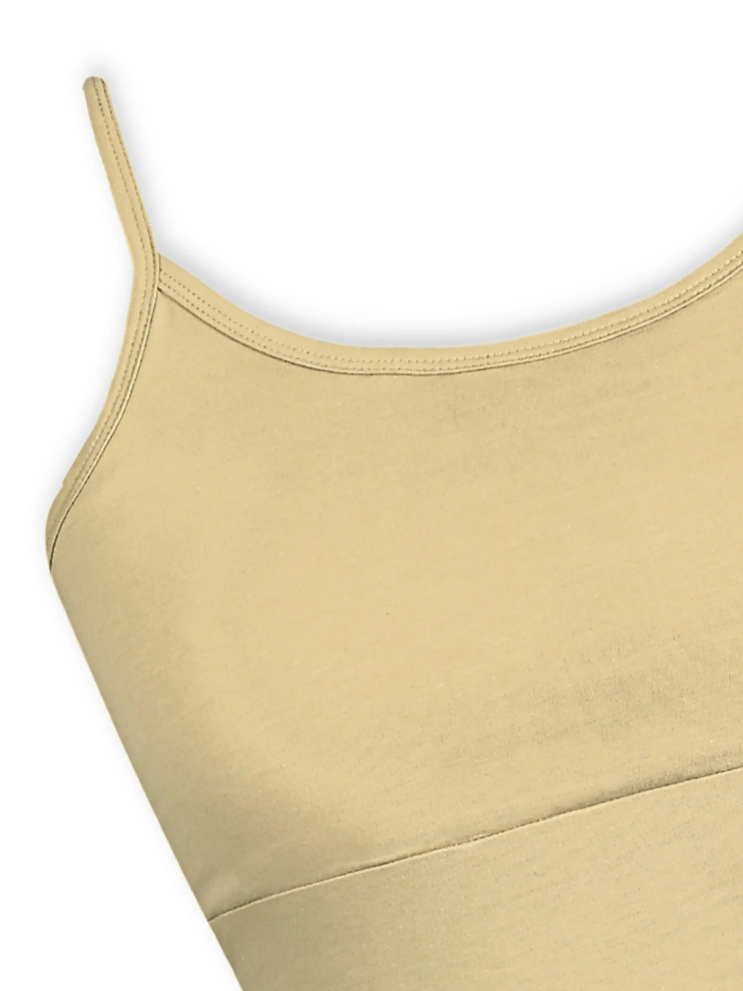 White & Black High Coverage Cotton Starter Camisole Bra with Adjustable Strap - Black White / 12-14