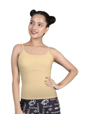 White & Black High Coverage Cotton Starter Camisole Bra with Adjustable Strap - Black White / 12-14