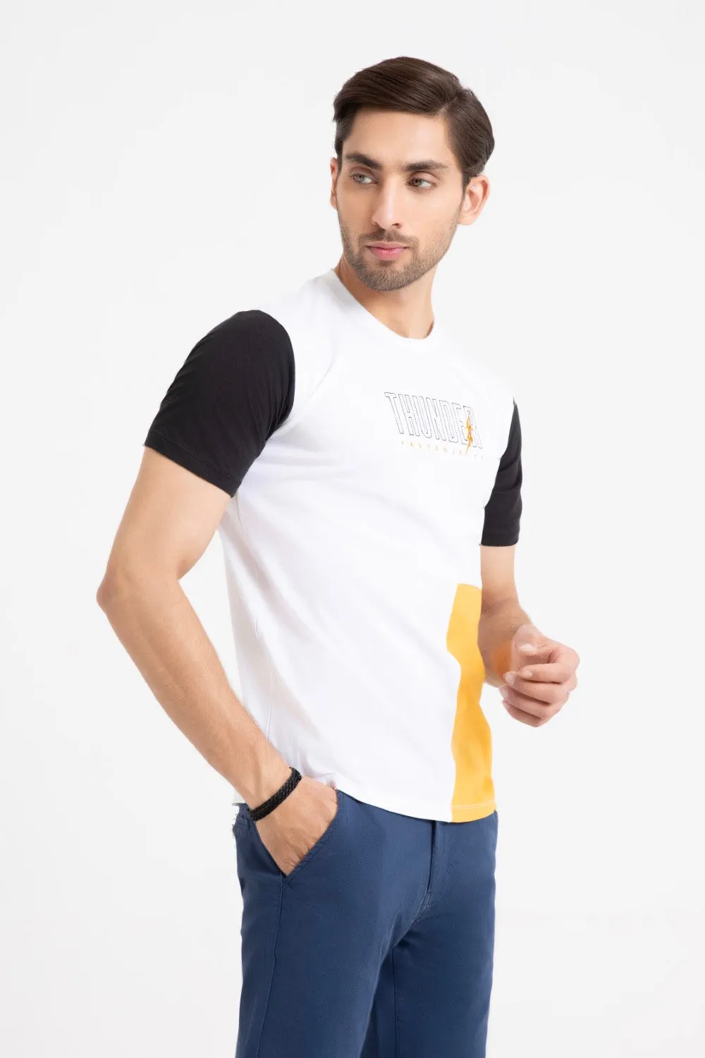 White-Mustard T-Shirt