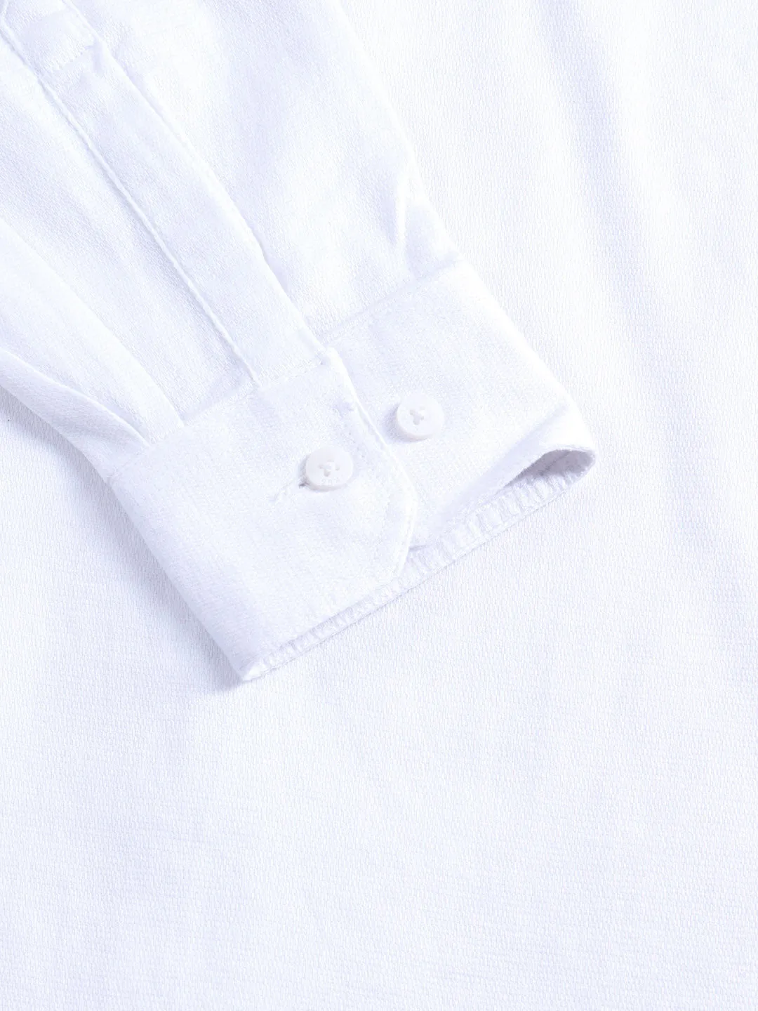 White Plain Cotton Stretch Shirt