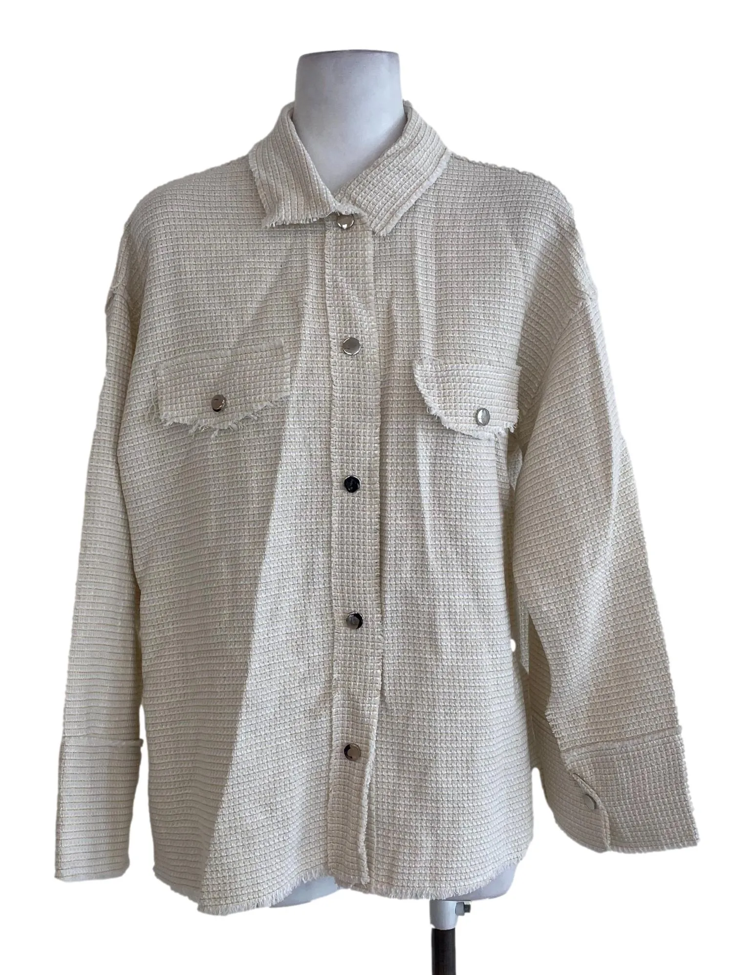 White Tweed Blouse