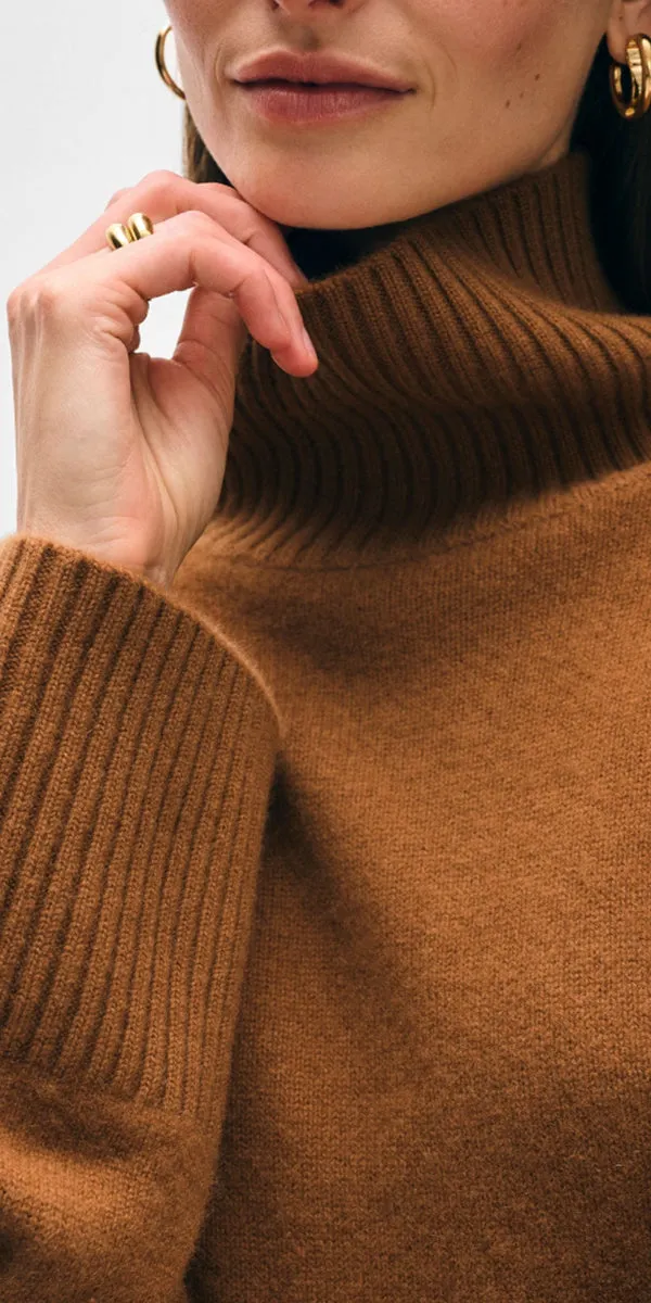 White   Warren Cashmere Easy Standneck