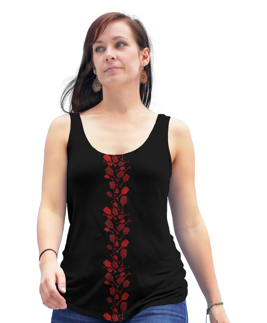 Wine Stripe Racerback Tank Top