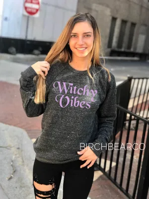 Witchy Vibes Sweatshirt | Halloween Sweatshirt | Unisex Triblend Sweatshirt