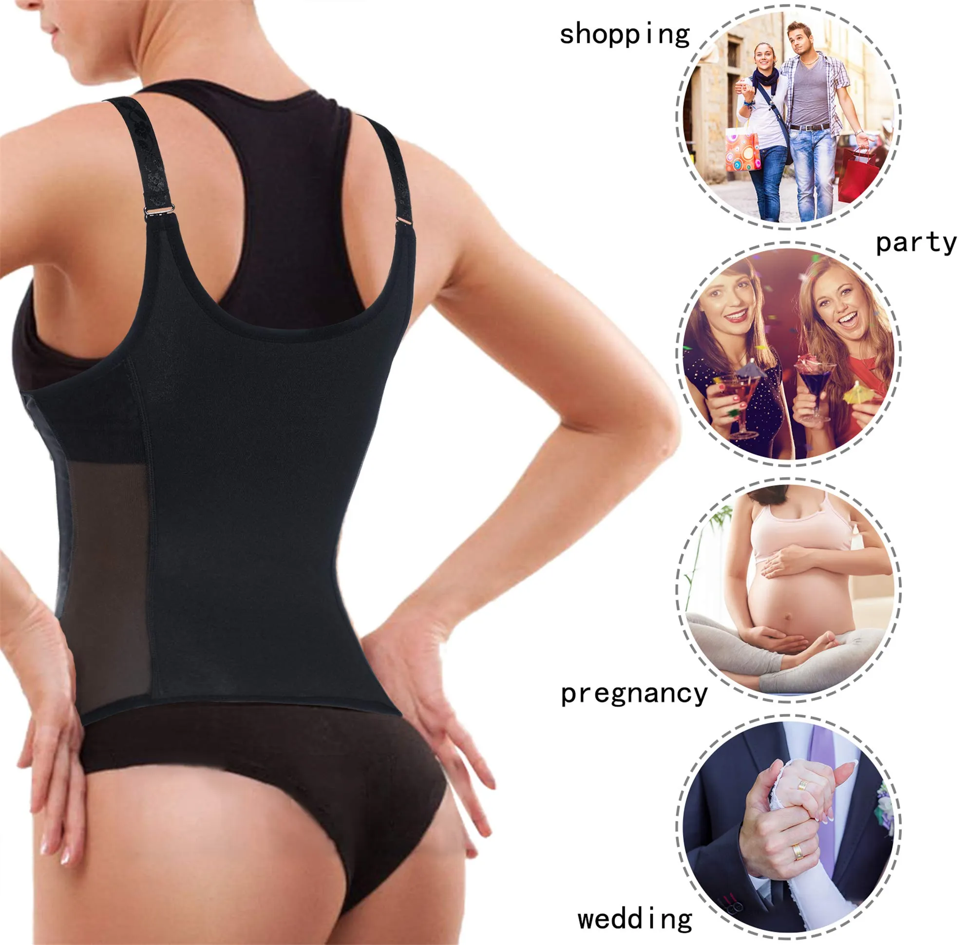 Women Breathable Tank Tops Tummy Control Shapewear