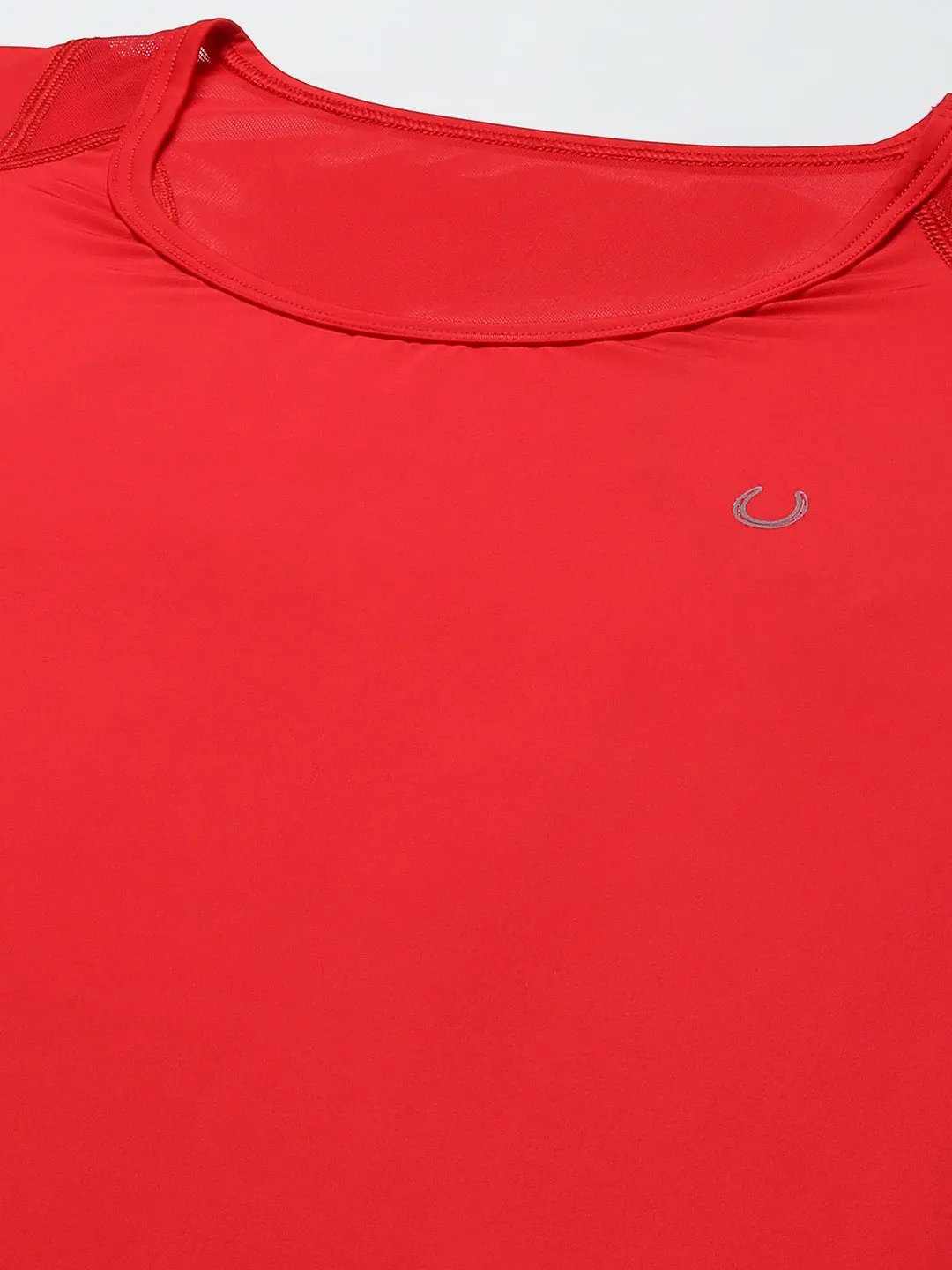 Women Red Anti Odour Sports T-shirt