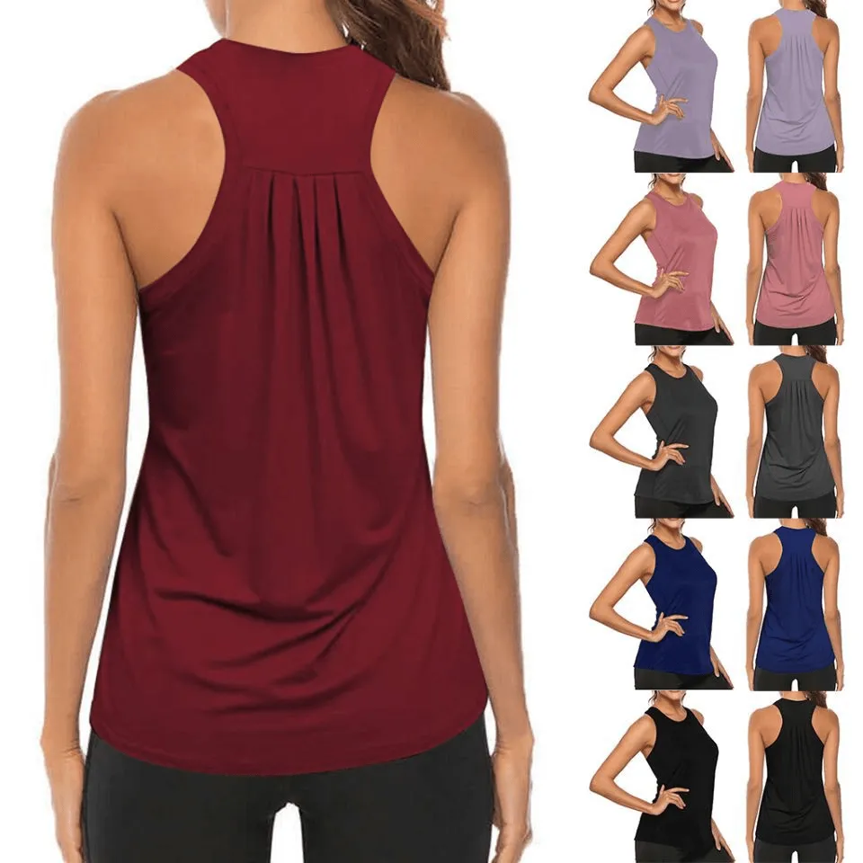 Women Sleeveless Racerback Yoga Athletic Sport Tank