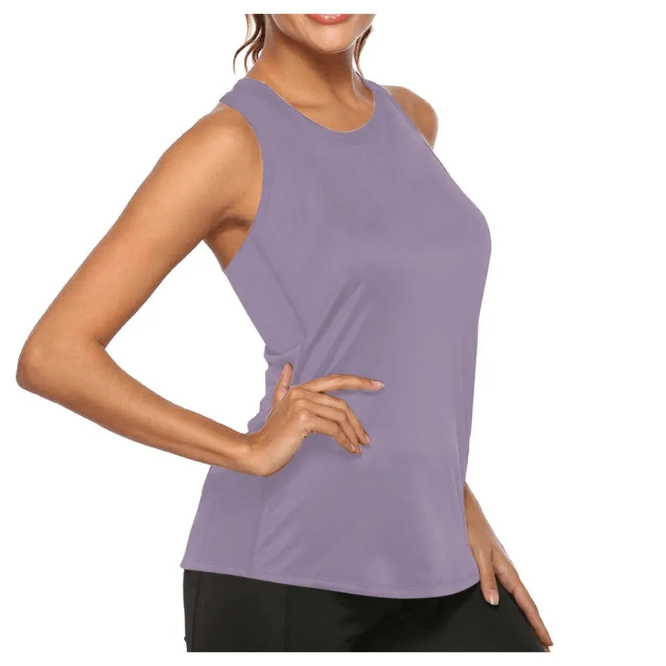 Women Sleeveless Racerback Yoga Athletic Sport Tank