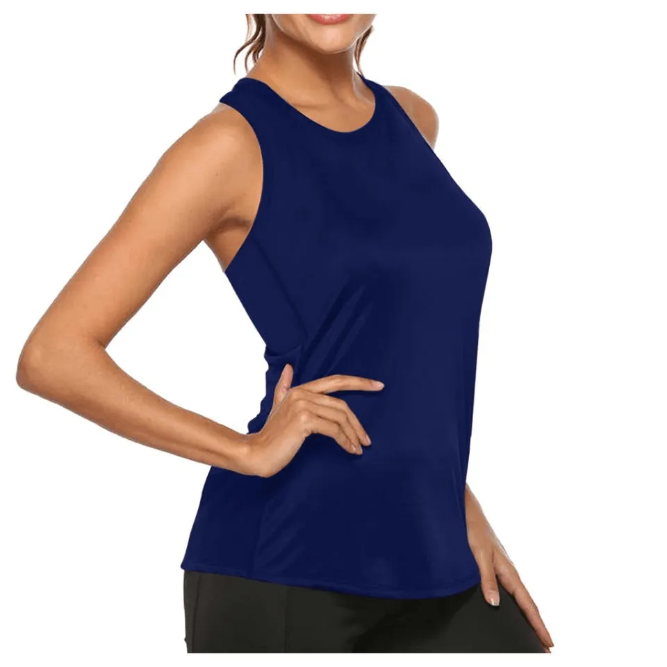 Women Sleeveless Racerback Yoga Athletic Sport Tank