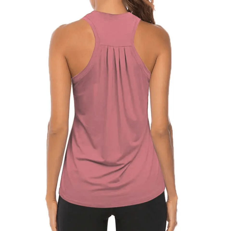 Women Sleeveless Racerback Yoga Athletic Sport Tank