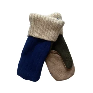 Women's Mittens - Blue & Brown - 1300 M/L