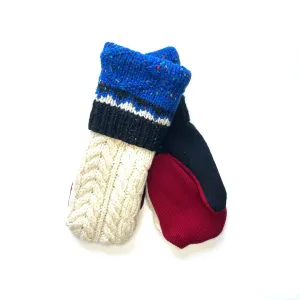 Women's Mittens - Blue & Cream - 1231 M/L