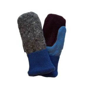 Women's Mittens - Grey & Blue - 1313 M/L
