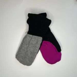 Women's Mittens - Pink & Grey - 1183 M/L