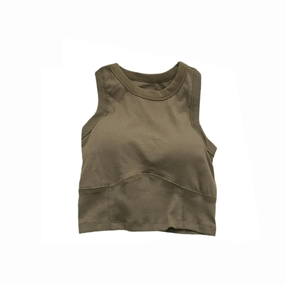 Women's Seamless Push-Up Sports Bra Tank Top