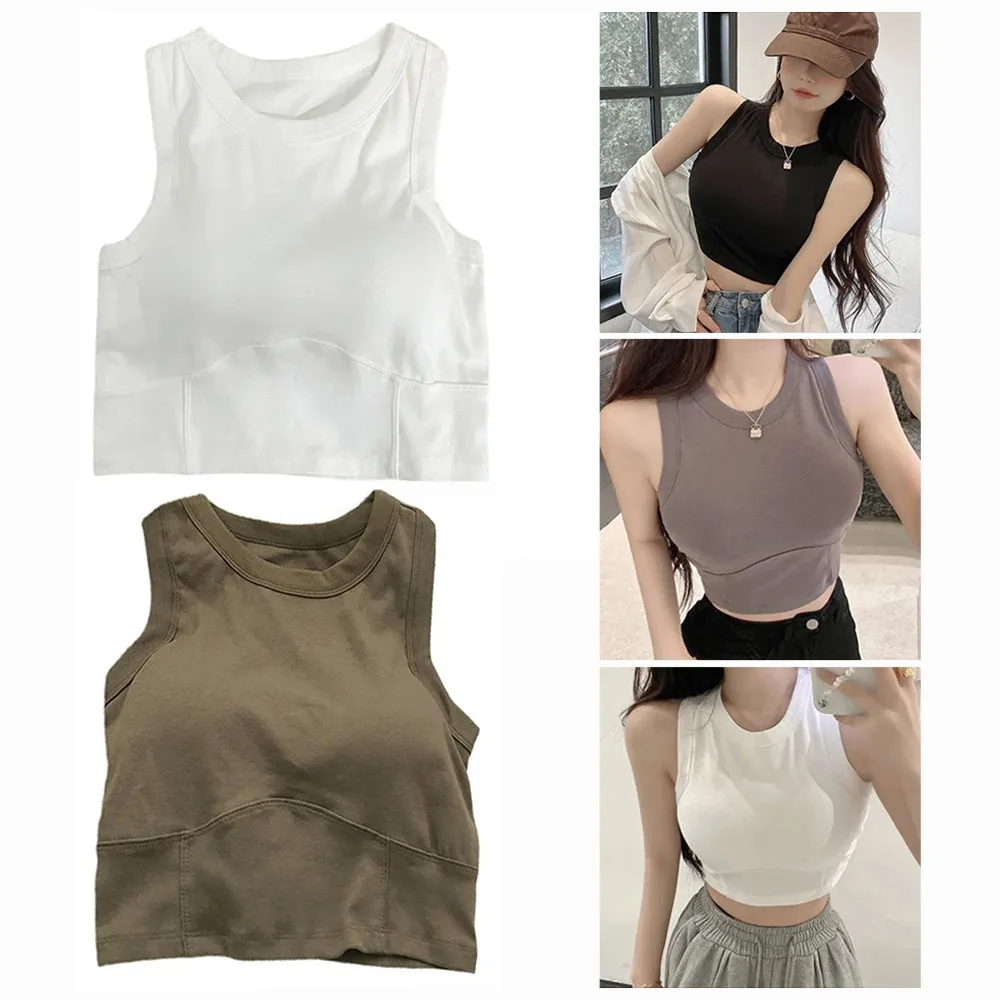 Women's Seamless Push-Up Sports Bra Tank Top