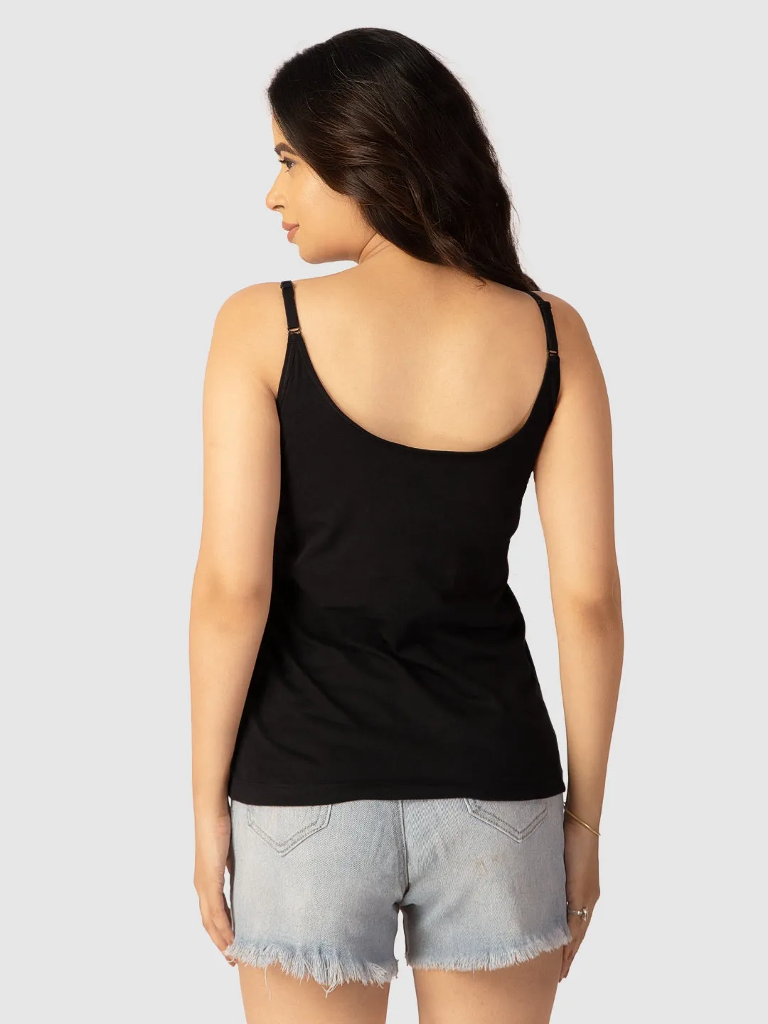 Womens Solid Padded Non Wired Casual Cami Bra