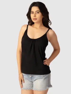 Womens Solid Padded Non Wired Casual Cami Bra